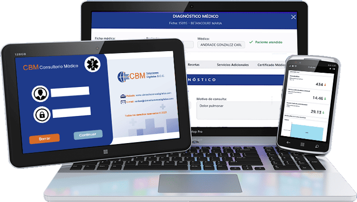 Tablet y telefono con el PACS