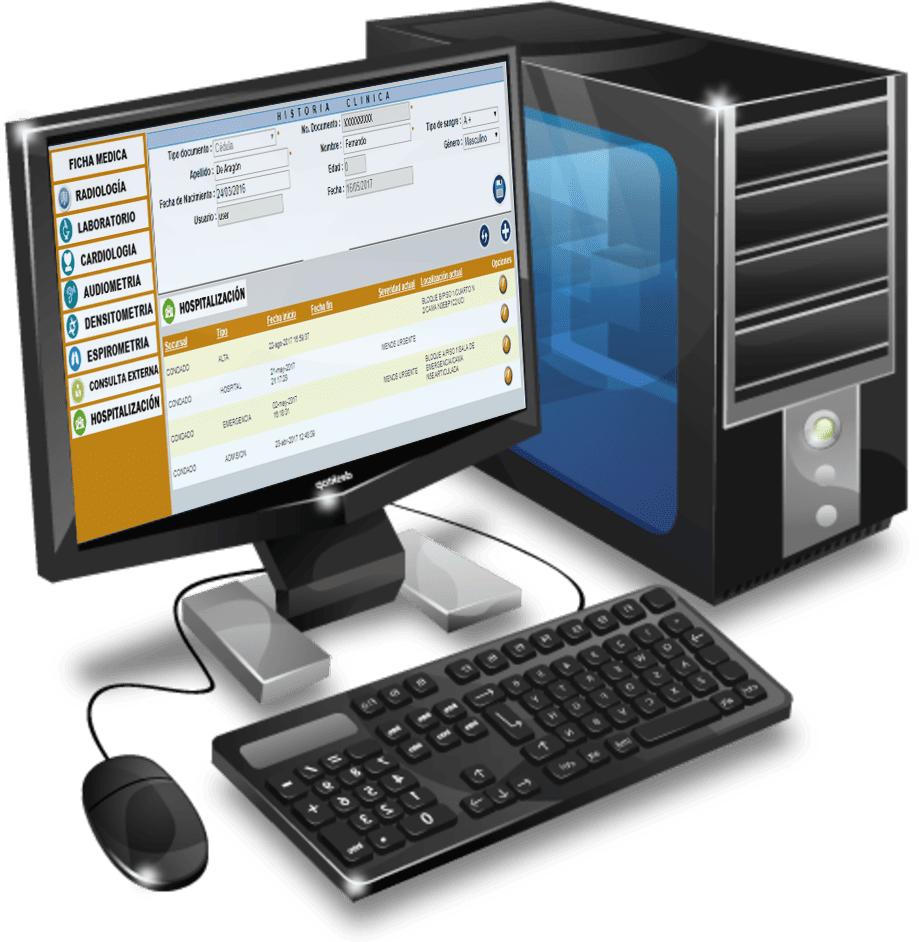 Tablet y telefono con el PACS