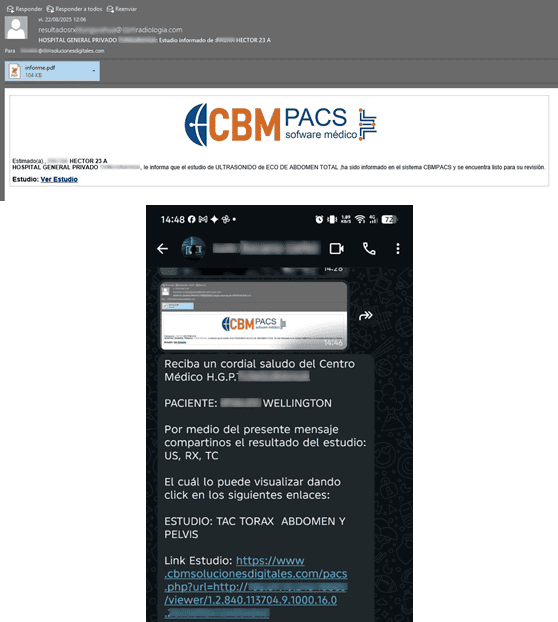 Envío a Email y WhatsApp 