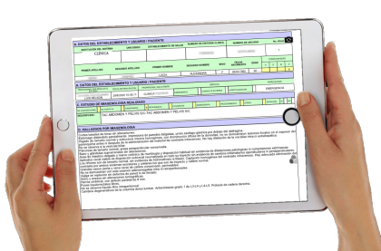 Tablet y telefono con el PACS